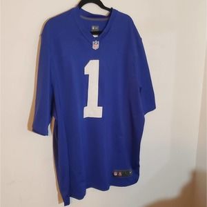 NIKE NFL Players On Field Football Blue #1 T-Shirt Plus Size XXL